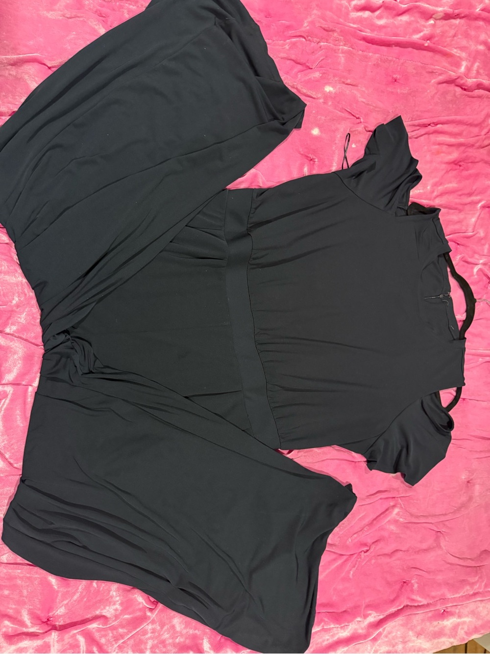 Belk Navy Cold Shoulder Wide Leg Jumpsuit Size 22/24